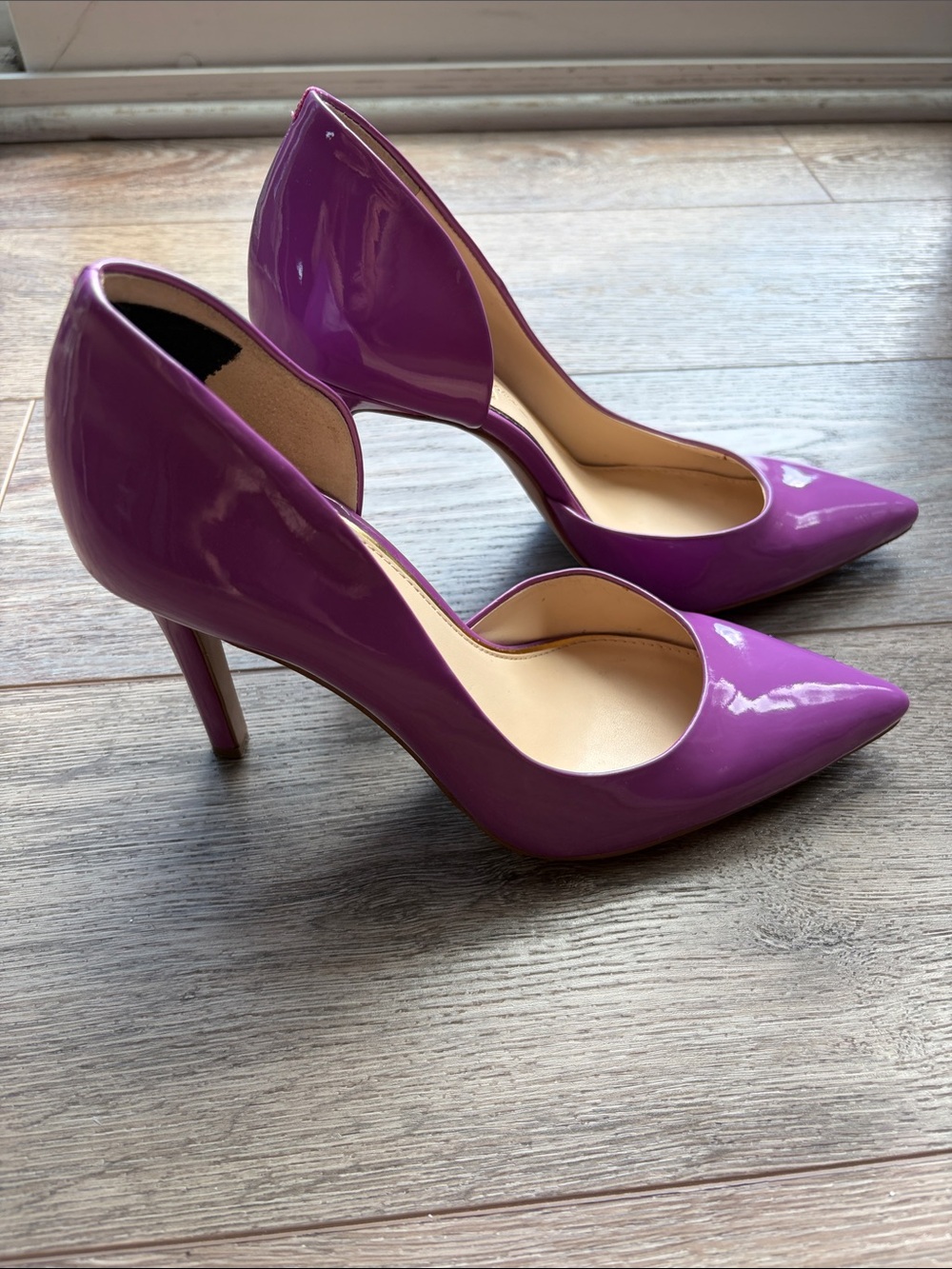 Jessica Simpson Glossy Violet Pointed-Toe High Heels